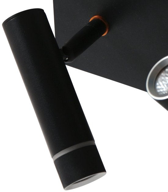 Applique murale Steinhauer Volari 4713ZW noire à 2 lumières, en plastique et métal, orientable et inclinable, éclairage d'intérieur moderne avec modules LED à intensité variable