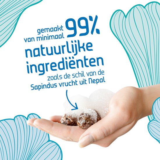 Adoucissant Seepje au bois de santal et à la pêche - 180 cycles de lavage - 6 x 750 ml - Lot économique