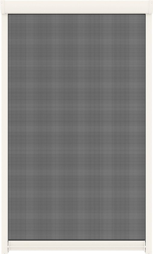 Moustiquaire enroulable Livn Plus 75 x 155 cm, blanche - Système d'enroulement automatique avec amortisseur - La toile s'enroule dans un caisson - Montage à l'intérieur ou à l'extérieur