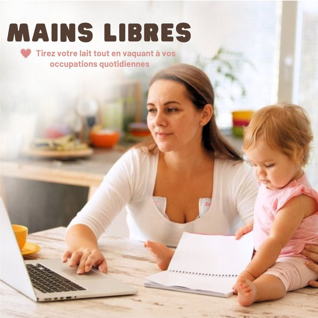 Tire-lait mains libres -  Vulpes Goods® BabyCare -Tire-lait électrique sans fil - Double tire-lait électrique - Portable - 2 pièces