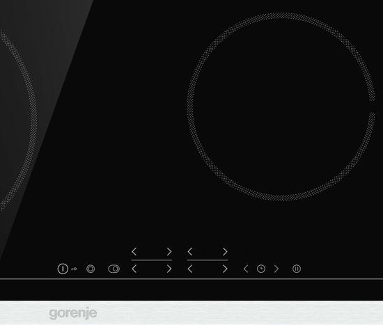 Gorenje ECT643BX Noir, acier inoxydable, encastrable, vitrocéramique, 4 zones