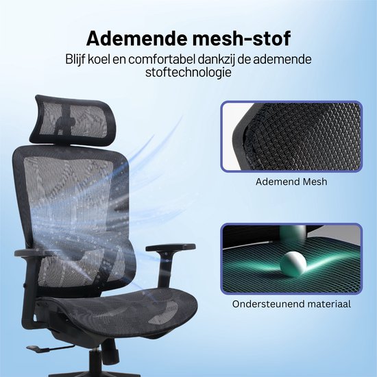 GAME HERO® Trader X1 Ergonomic Office Chair - Siège de bureau pour adultes - 130KG - Noir