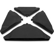 VONROC Premium Parasol Tiles - Triangulaire - Remplissable - pour un poids total de ±80 kg. - convient aux parasols flottants avec base transversale 50x50cm - jeu de 4 pièces