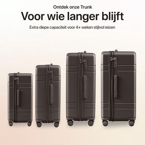 SKYCASES Classic Heritage - Grande valise de voyage - TSA Lock - 76x52x30 cm - 100L - XL Rolling Suitcase - 360° noiseless wheels - Lightweight - Trolley - Brown