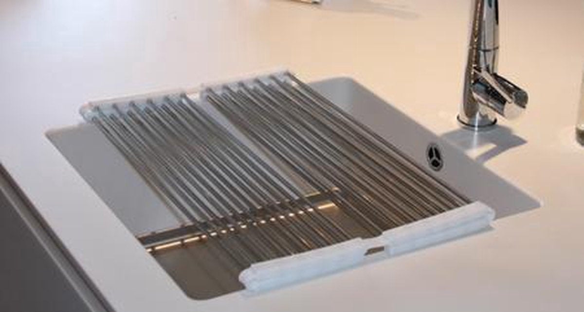 Égouttoir en acier inoxydable | Grille d'égouttage pliable Copa Design | Grille pour casseroles | Support pour casseroles | Dessous-de-casserole | Acier inoxydable