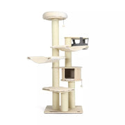 Arbre à chat Coast - griffoir - Max 15 Kg - 75 x 56 x 197 cm - Beige