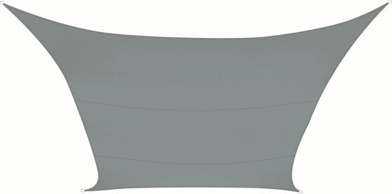 Perel Toile d'ombrage, hydrofuge, 5 x 5 m, 160 g/m², polyester, carré, gris clair