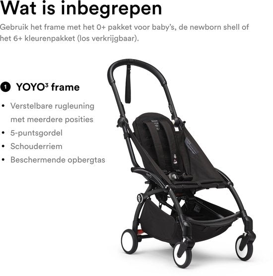 Poussette pliable légère Stokke® YOYO 3 Frame | Noir