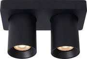 Lucide NIGEL - Spot de plafond (lampe de plafond) - LED « Dim to warm » - GU10 - 2x5 W 2200 K/3000 K - Noir
