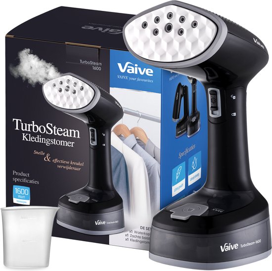 VAIVE TurboSteam Vapeur pliable 1600W - Vapeur à main - Vapeur à linge - Vapeur - Vapeurs à linge
