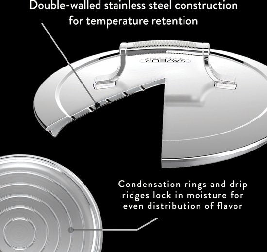 Cocotte en fonte - Saveur Selects - Ø30 cm - Sans PFAS - Compatible induction, gaz, électrique, céramique - Gris