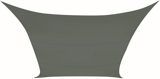 Perel Toile d'ombrage, hydrofuge, 4 x 3 m, 160 g/m², polyester, rectangle, vert gris