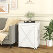 Table de couture pliable Coast avec porte de rangement - 5 roulettes verrouillables - blanche