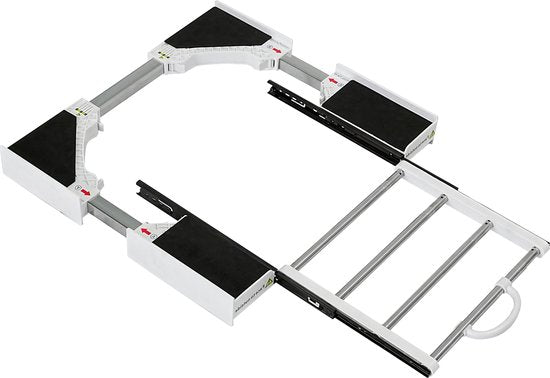 Vonia Spacer Washer Dryer - Stacking Kit Washer Dryer - Universal - Adjustable - Extendable Towel Holder - White