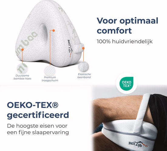 Best Life Coussin de genou pour les dormeurs latéraux - Coussin de jambe Orthopédique