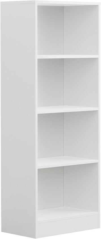 DMV - Armoire à compartiments - Armoire à compartiments ouverte - Armoire murale - Armoire à compartiments blanche - Bibliothèque - Bibliothèque blanche - Armoire murale - Armoire à compartiments - 50x30x130 cm - Blanc