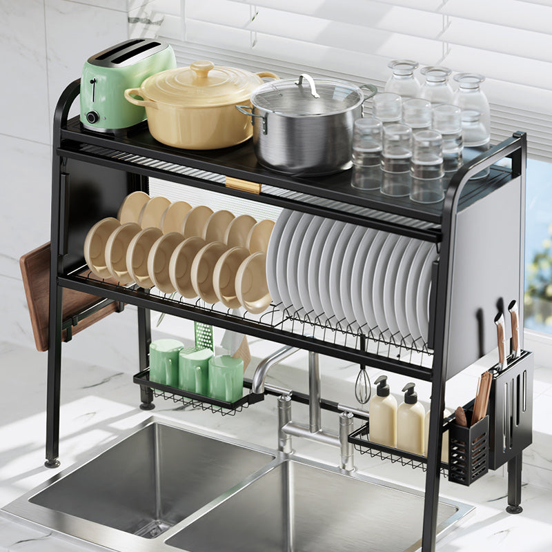 COOKER KING Étagère de cuisine, égouttoir, étagère de rangement pour plan de travail et évier, porte-vaisselle, porte-couteaux, porte-planche à découper, version améliorée, 95 cm