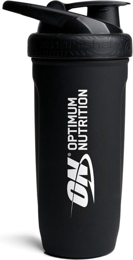 Optimum Nutrition ON SmartShake Reforce Steel Shaker - Shaker 900 ml - Acier inoxydable - Sans PA/DEHP - Noir
