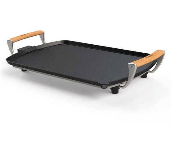 Boska Electric Grill Plate Pro - 35x56 cm Poignées en chêne - Plaque Teppanyaki
