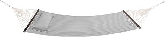 Juskys Hamac Cata - Light Grey - Base et coussin inclus