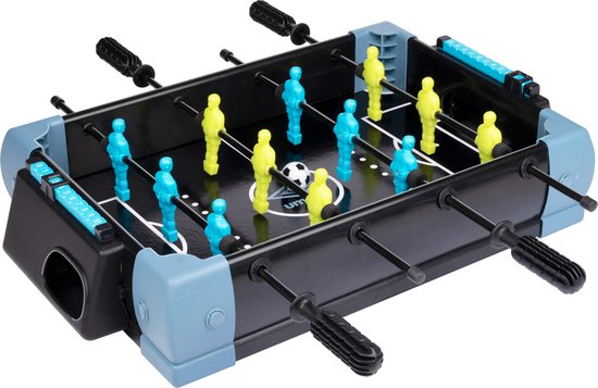 Modèle de table de football de table Umbro - Jeu de table 5 en 1 - 40 x 30 x 25 CM - Jeu de football de table - Football, Hockey, Basketball, Tennis et Bowling - Noir/Bleu