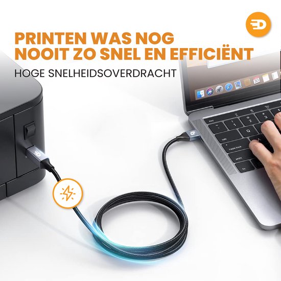 Drivv. Câble d'imprimante Premium Câble USB 2.0 vers USB B - Câble d'imprimante 3 mètres