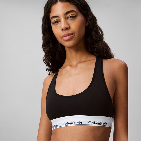 Haut Calvin Klein Modern Cotton pour femme - Noir - Taille M