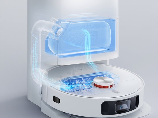 Aspirateur robot Xiaomi X10+ EU - Double serpillière rotative - Compatible avec l'eau - Détection LiDAR fonctionnant également de nuit - Caméra 3D ToF et RGB avancée - La station de recharge nettoie et sèche le robot