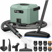 Nettoyeur vapeur LUMAN MAX – 2 600 W - 60 min d'autonomie - Réservoir d'eau de 2,5 L – Nettoyeur vapeur à main et nettoyeur de moquette - Vert