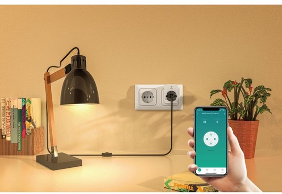 R6118, lot de 4 - Prise intelligente avec minuterie et compteur d'énergie - Compatible avec Alexa et Google Assistant