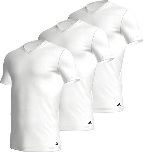 T-shirt à col en V Adidas pour homme (lot de 3) - Taille XXL