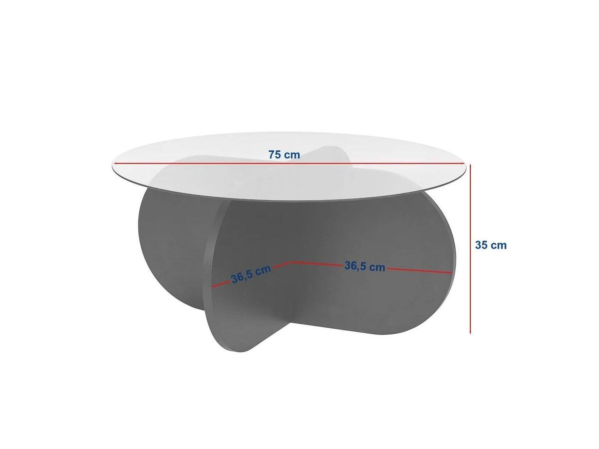 Table basse Kalune Design Aeris - Transparente - Travertin - 110 x 60 x 40 cm