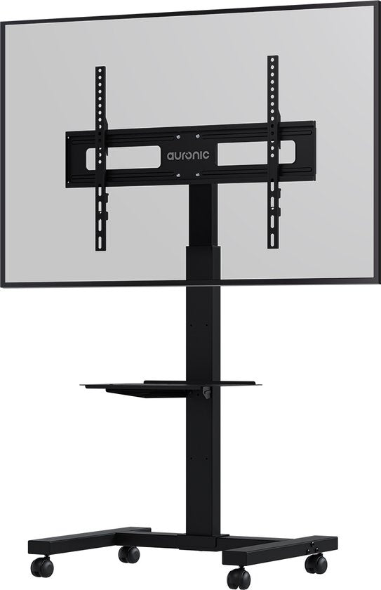 Auronic Pied TV - Mobile - Rotatif - Réglable - Inclinable - Roues avec frein - 32 à 75 pouces - Noir