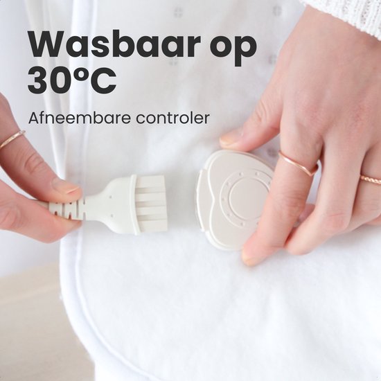 Couverture électrique Auronic XL - 190x90cm - 1 personne - 2 zones de chaleur - Couverture chauffante - Blanc