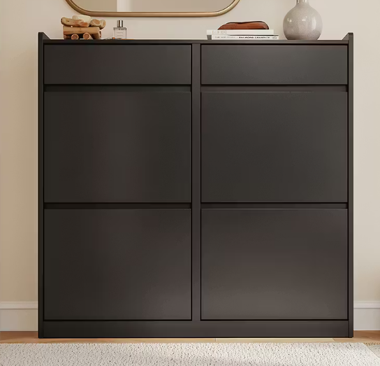 Armoire à chaussures SoBuy FSR169-SCH - Design étroit - 19 x 98 x 95 cm - Noir