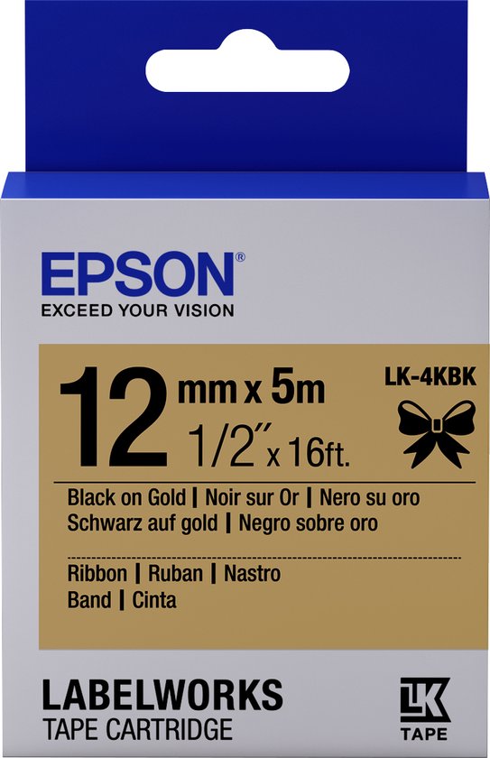 Etiquettes pour imprimante Epson C53S654001 Or Noir
