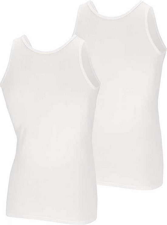 Bambou - Chemises Homme - Sous-vêtement Homme - Lot de 2 - Blanc - XXL - Débardeur Homme - Singlet Homme - Bambou - Apollo