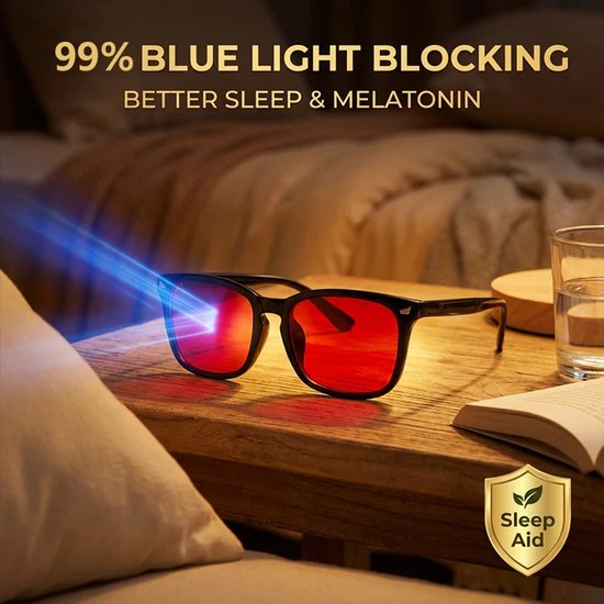 Lunettes anti-lumière bleue / Lunettes avec filtre de lumière bleue – Lunettes de lecture pour ordinateur et jeux vidéo pour hommes et femmes – Filtre de lentille rouge, lunettes de soleil à couleur variable, accessoire pour le travail de nuit et les écra