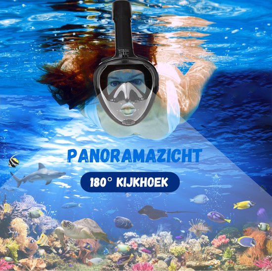Masque de plongée Vertrex avec tuba S/M - Tuba - Masque de plongée adultes et enfants - Masque de plongée enfant - Masques de plongée avec tuba