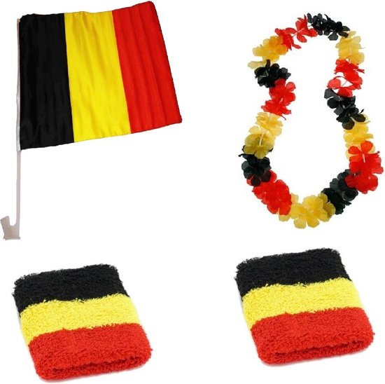 Belgique Fanset 4 pièces Noir/jaune/rouge