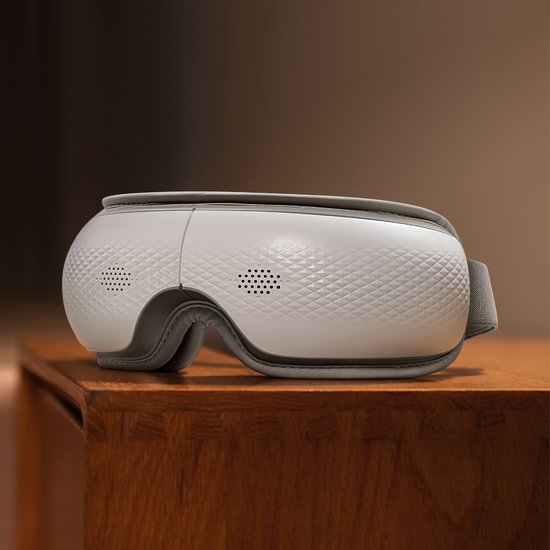 SKG – Appareil de massage des yeux sans fil – 5 modes de compression + chaleur et Bluetooth – ES300 – Blanc