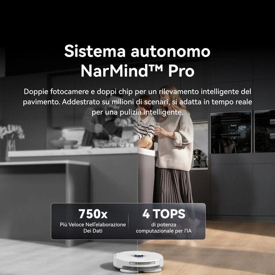 Aspirateur robot Narwal Freo Z10 Ultra avec station de recharge à vidage automatique, puissance d'aspiration de 18 000 Pa, vision IA, technologie DirtSense, brosse anti-enchevêtrement, lavage à l'eau chaude de 45 à 75 °C, navigation LDS, fonction de lavag