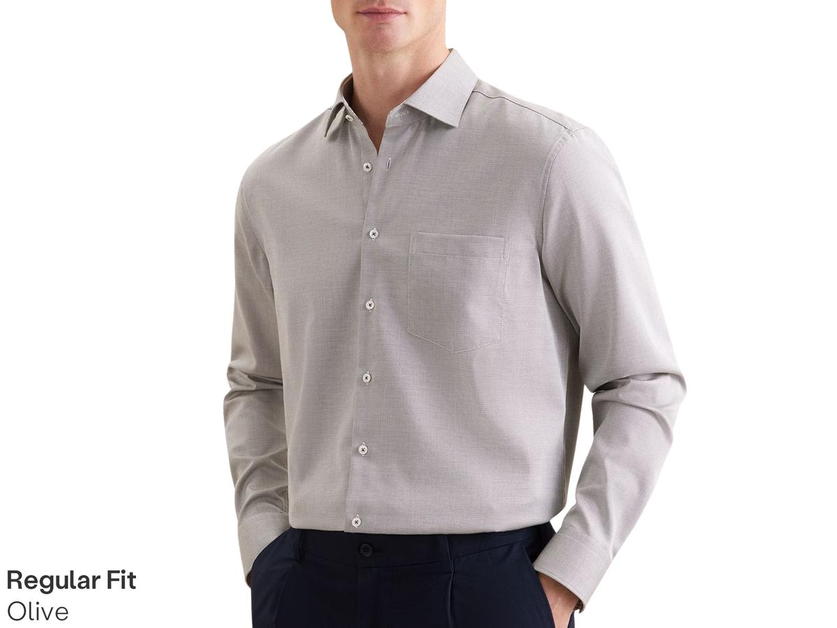 Chemise de travail Seidensticker New Kent - Coupe classique - taille 44 - Olive