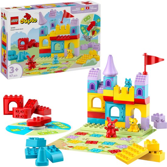 LEGO DUPLO Le jeu du château de Hopsy - Jouet éducatif et jeu de société pour les tout-petits 10450