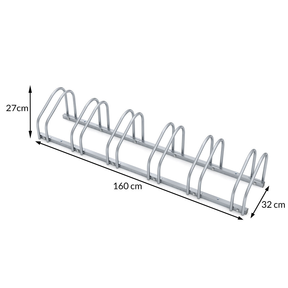 Monza Porte-vélos - Rangement des vélos - pour 6 vélos - 160x32x27 cm - Porte-vélos en métal