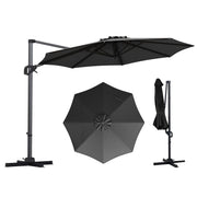 Parasol Coast avec pédale - pivotant à 360° - inclinable sur 6 positions - gris, Ø 300 cm