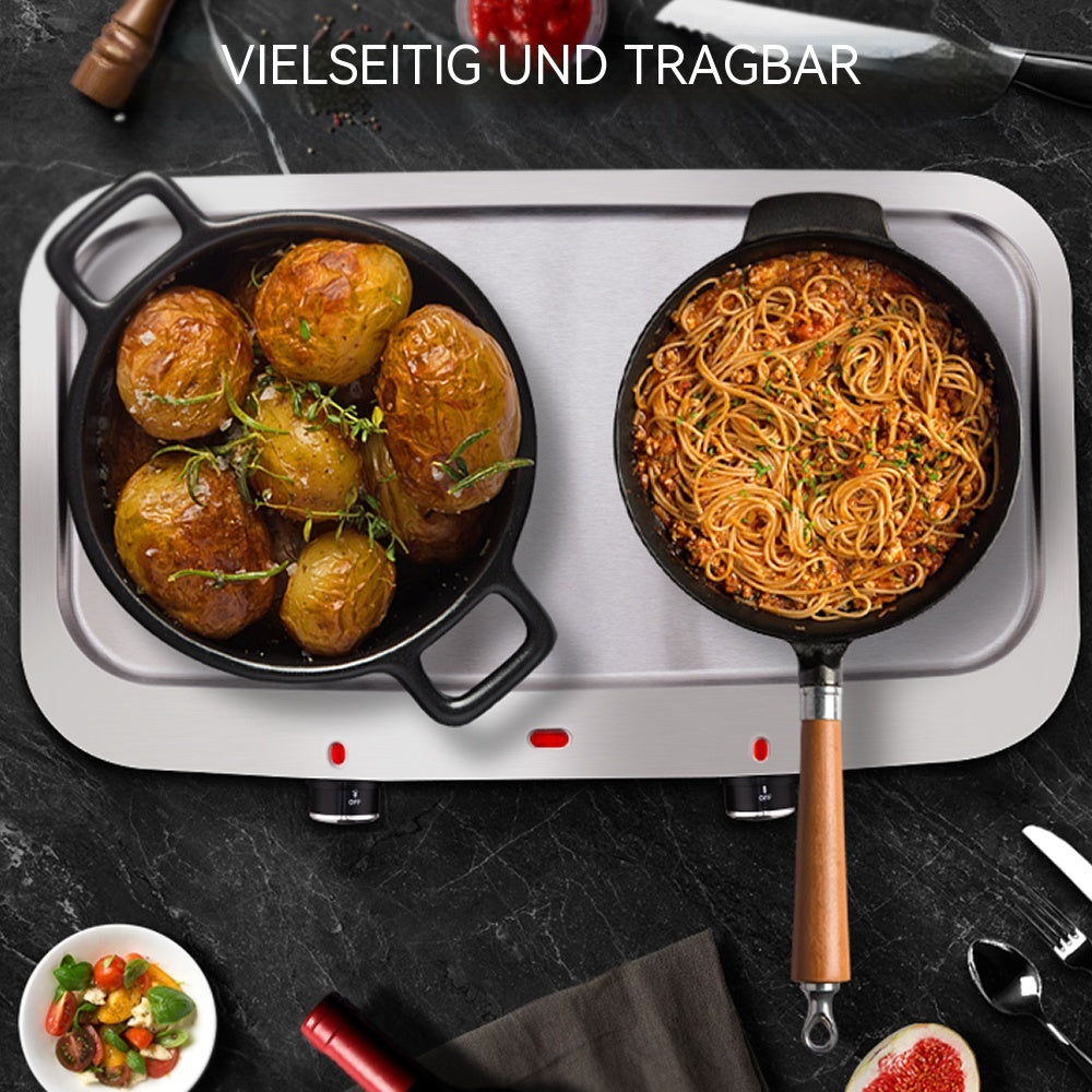 Plaque de cuisson électrique double DSP KD4057 - 2 500 W