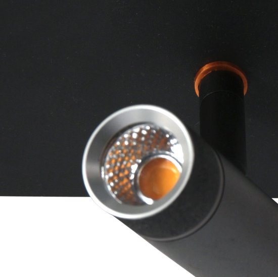 Applique murale Steinhauer Volari 4713ZW noire à 2 lumières, en plastique et métal, orientable et inclinable, éclairage d'intérieur moderne avec modules LED à intensité variable
