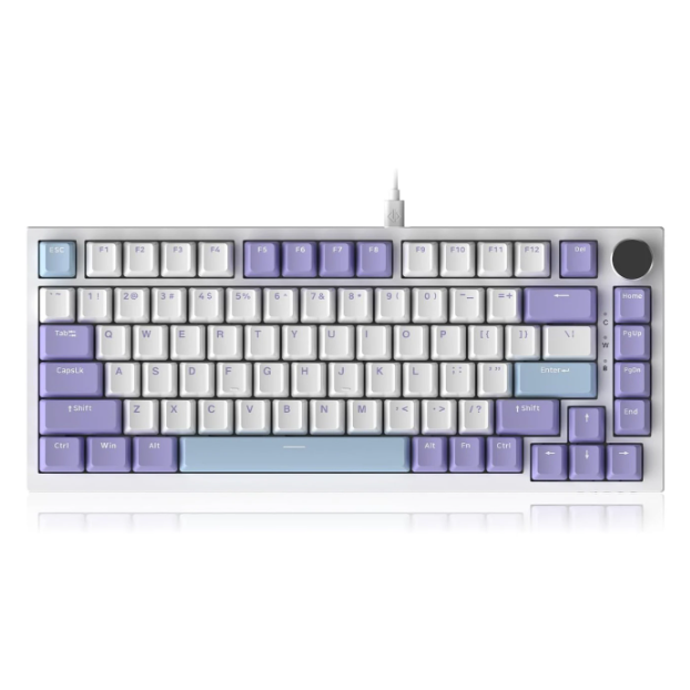Clavier de jeu mécanique AJAZZ AK820 - 75 % - 82 touches - QWERTY américain - RGB - Violet