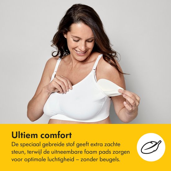 Soutien-gorge Medela Keep Cool Ultra - Soutien-gorge d'allaitement sans coutures - Soutien-gorge de grossesse avec 6 zones respirantes - Tissu Soft Touch – Confortable et offrant un bon maintien - Noir - Taille XL